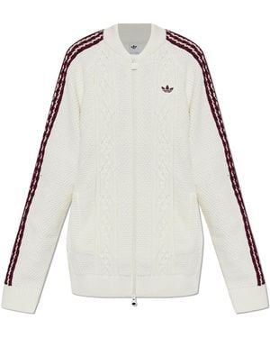 adidas Originals Sweater With Decorative Knit - White