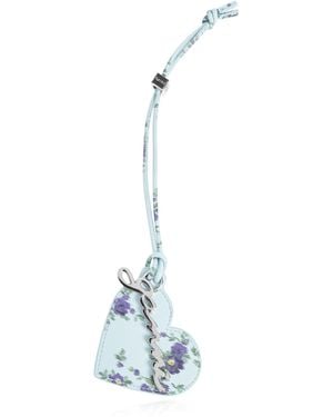 Ganni Bag Pendant With Floral Motif - Blue