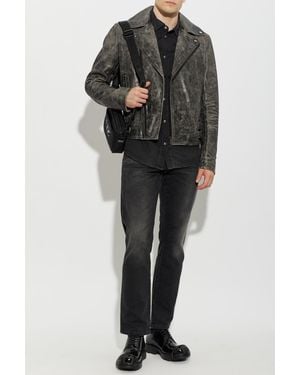 DIESEL Leather Jacket 'L-Eon-Cjcm' - Black