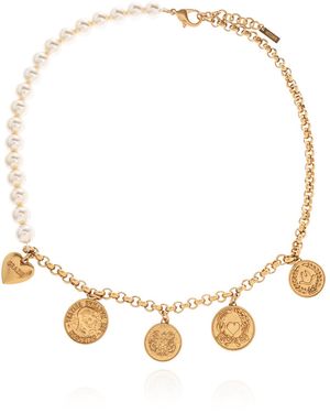 Moschino Necklace With Pendants - Metallic