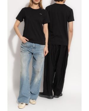 COMME DES GARÇONS PLAY T-Shirt With Logo Patch - Black