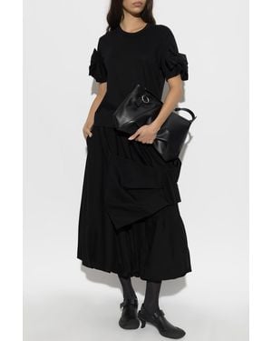 Comme des Garçons T-Shirt With Decorative Appliqués - Black