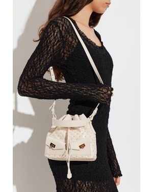Ferragamo Leather "Drawstring" Bag - Black