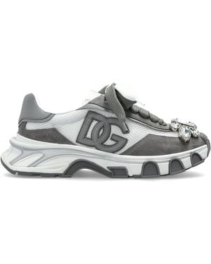 Dolce & Gabbana Sports Shoes With Shimmering Appliqués - Grey