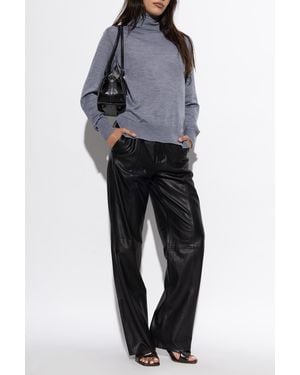 Gestuz Leather Pants 'Gzluciana' - Black
