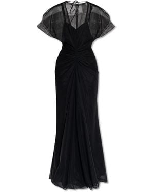 Victoria Beckham Draped Dress - Black
