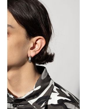 Balenciaga Earrings With Logo - Black