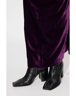 Maison Margiela Leather Heeled Ankle Boots - Blue