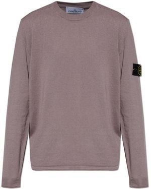 Stone Island Crew Neck Jumper - Purple
