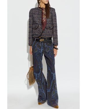 Etro Tweed Blazer - Blue