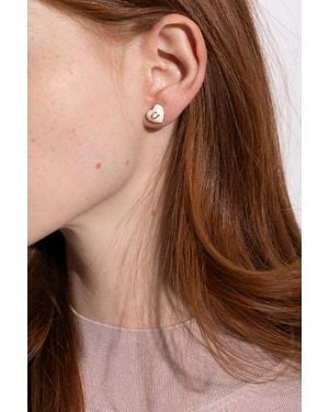 COACH Heart-Shaped Earrings - Brown