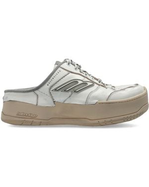 Balenciaga 'Hamptons Plat' Platform Mules - Grey