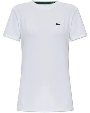 Lacoste T-Shirt With Logo Patch - White