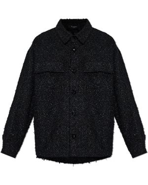 Balmain Tweed Jacket With Lurex Thread - Blue