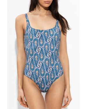 Etro One-Piece Swimsuit With Open Back - Blue