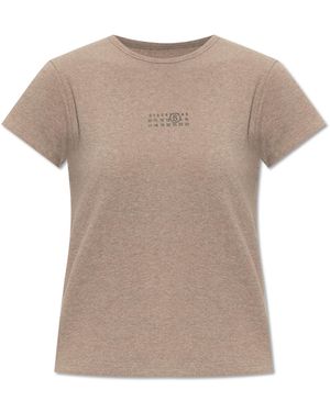 MM6 by Maison Martin Margiela Ribbed Top - Natural