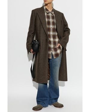 Acne Studios Wool Coat With A Single Vent - Brown