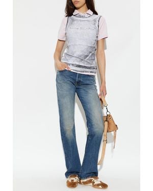 Acne Studios Top With 'Vintage' Effect - Blue