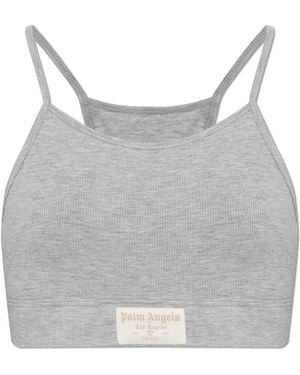 Palm Angels Lingerie Top - Grey