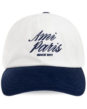 Ami Paris Baseball Cap - Blue