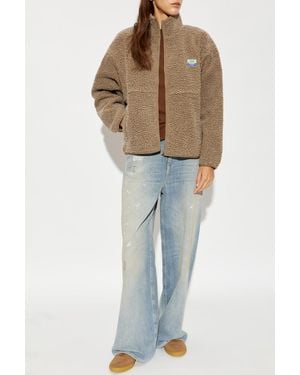 American Vintage Fleece Jacket With A Turtleneck - Blue