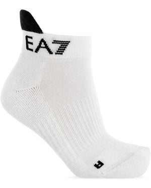 EA7 Socks With Logo - White