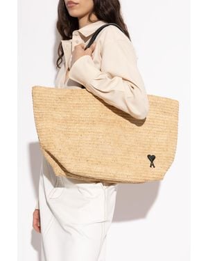 Ami Paris Shopper Bag 'Ami De Coeur' - Natural