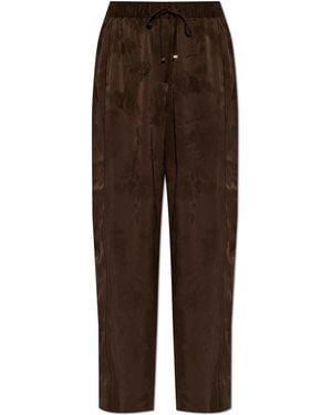 Ganni Wide-Leg Trousers - Brown