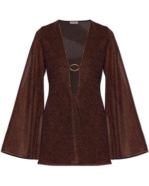 Oséree Dress With Lurex Thread - Brown