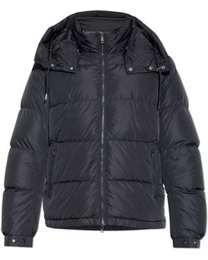 Add Down Jacket With Hood - Black
