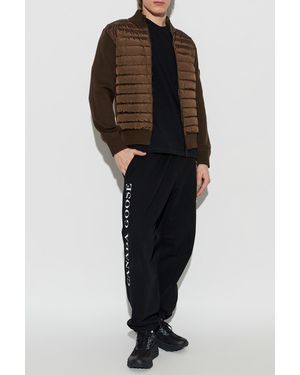 Canada Goose Cardigan With Quilted Front 'Hybridge' - Black