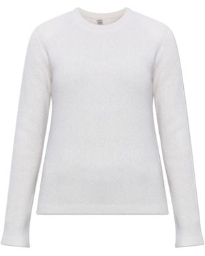 TOTEME Jumper With Shoulder Pads - White