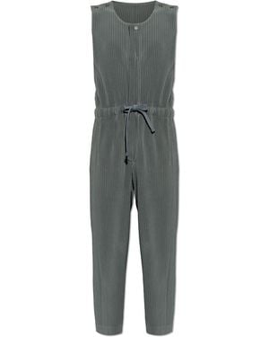 Homme Plissé Issey Miyake Pleated Jumpsuit - Grey