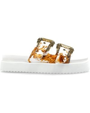 Versace Jeans Couture Platform Slides - Metallic