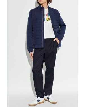 Paul Smith Sweatshirt With Quilted Front - Blue