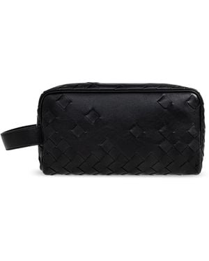 Bottega Veneta Leather Toiletry Bag - Black