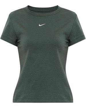 Nike T-Shirt With Embroidered Logo - Green