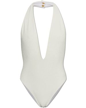 Balmain One-Piece Swimsuit - White