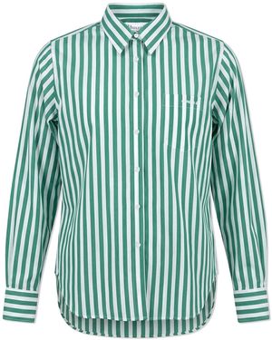 Hunza G Shirt With Striped Pattern - Green