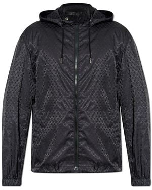 McQueen Lightweight Jacket With Detachable Hood - Black