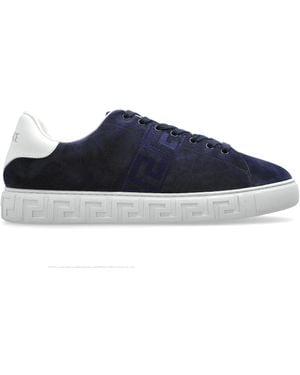 Versace Suede Sports Shoes - Blue