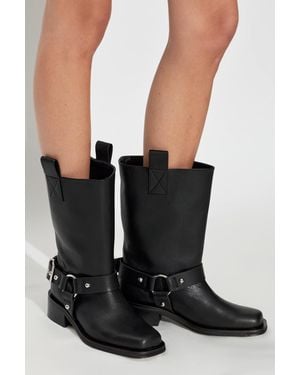 Ganni Ankle Boots With A Buckle - Black