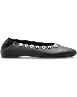 IRO Leather Ballerinas 'Tutu Studs' - Black