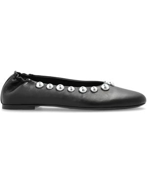 IRO Leather Ballerinas 'Tutu Studs' - Black