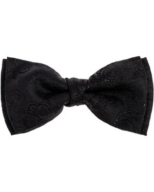 Etro Bow Tie With Lurex Thread - Black
