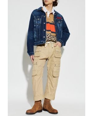 DSquared² Denim Jacket With A 'Vintage' Effect - Blue