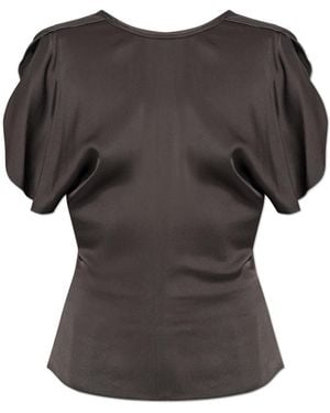 Victoria Beckham Satin Top - Black