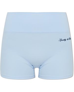 Sporty & Rich Short Leggings From The "Beverly Hills Tennis" Collection - Blue