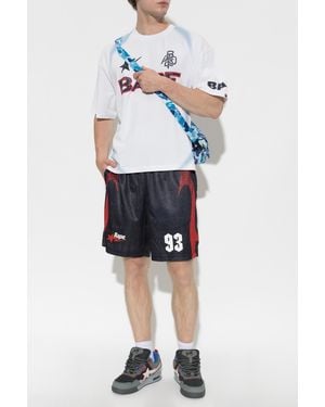 A Bathing Ape Shorts With Logo - Blue