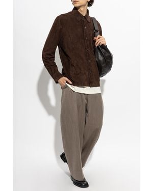 Arma Suede Shirt 'Dino' - Brown